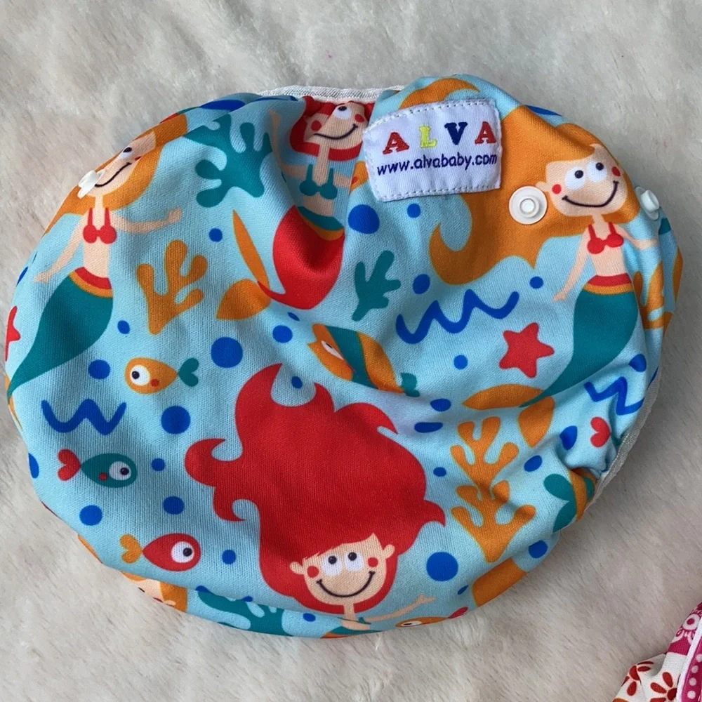 Alva baby cloth diaper covers (4) baby girl